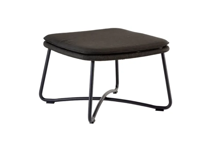Hocker NIEHOFF �Kuta� Fu�auflage anthrazit inkl. Sitzkissen